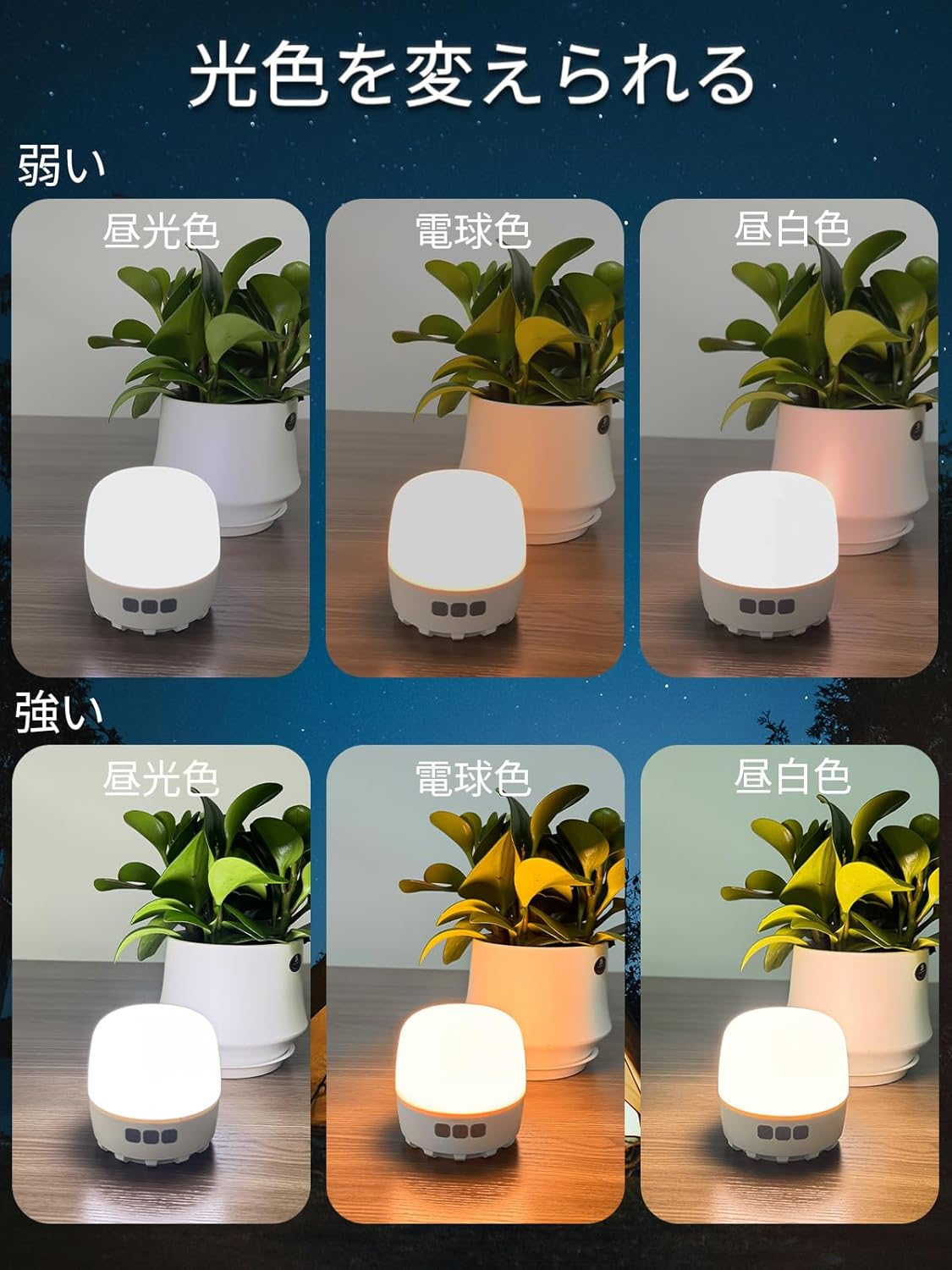 大容量8000mAh LEDキャンプランタン - 4色切替・USB-C充電・防水仕様・長時間点灯