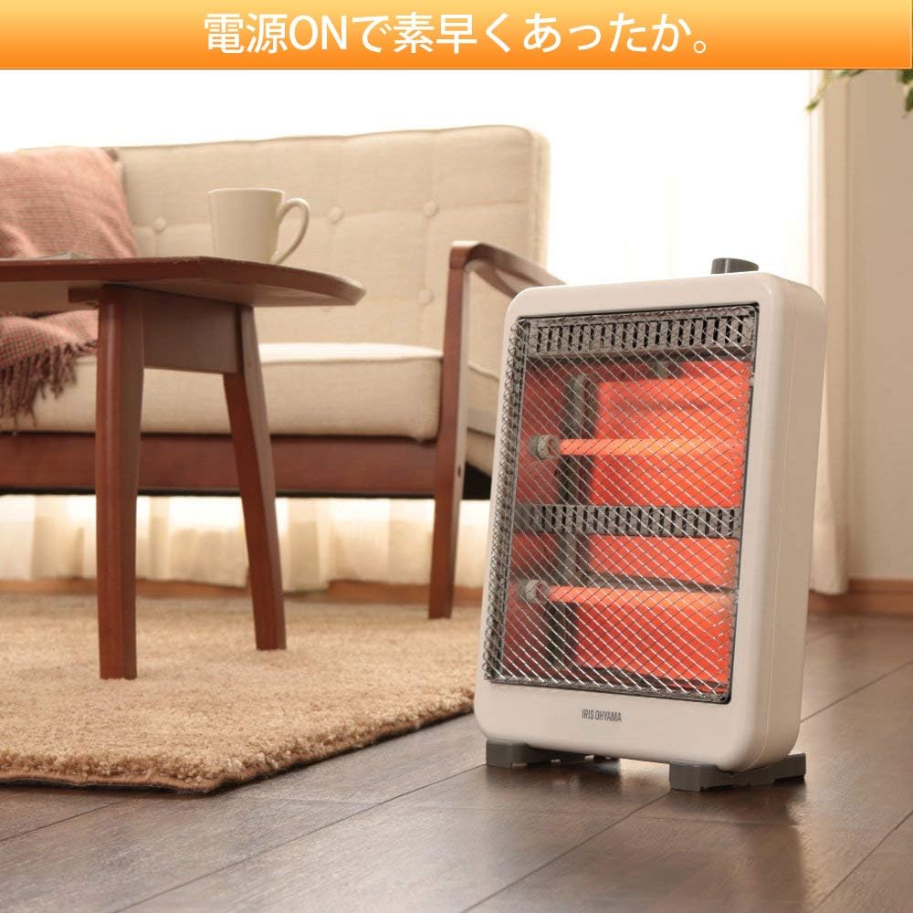 アイリスオーヤマ 電気ストーブ 暖房器具 小型 軽量 省エネ 400W/800W EHT-800W ホワイト