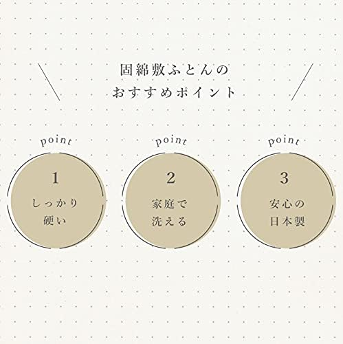 ミニサイズ 固綿マット ベビー用 敷ふとん 60×90cm 白