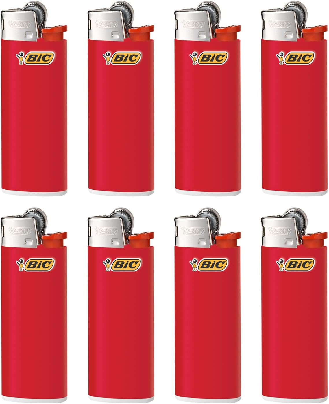 Bicライター J25 ミニ 使い捨て やすり レッド 8本セット