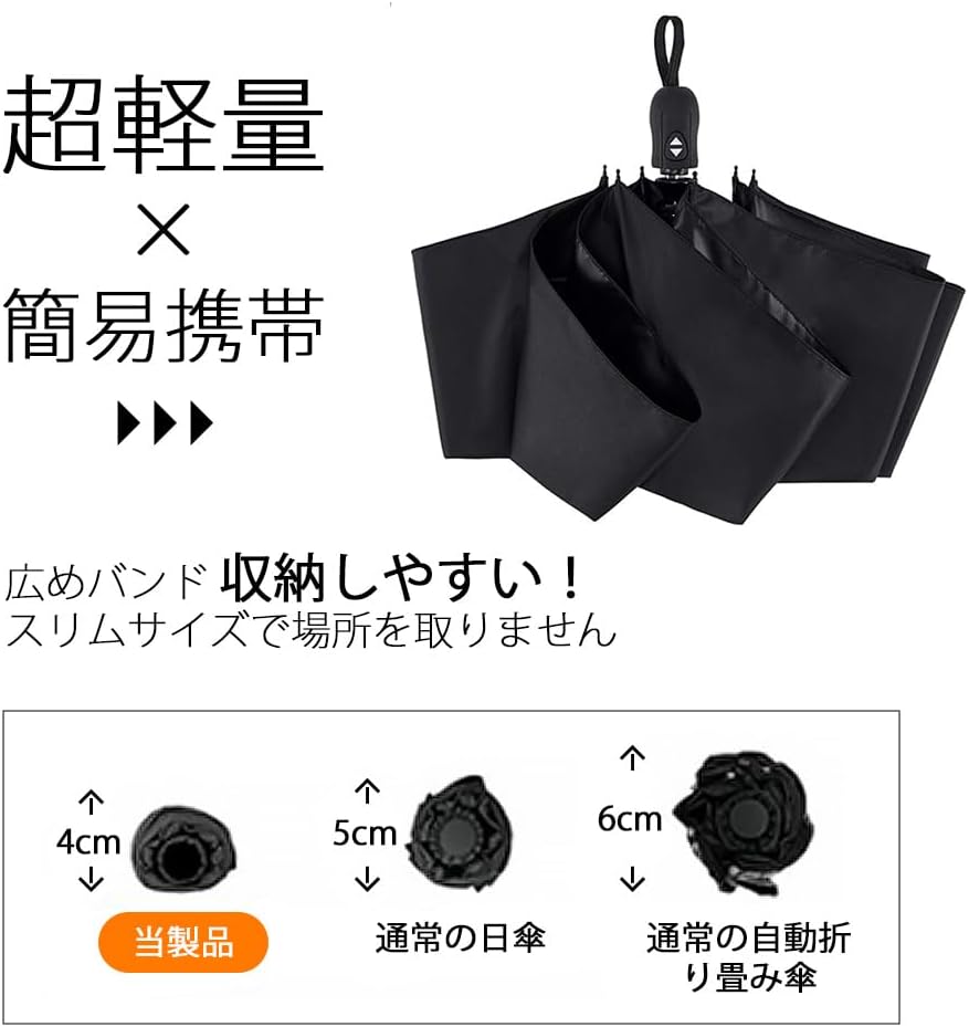 【母の日・父の日】超軽量UVカット100%折りたたみ日傘 コンパクトワンタッチ自動開閉