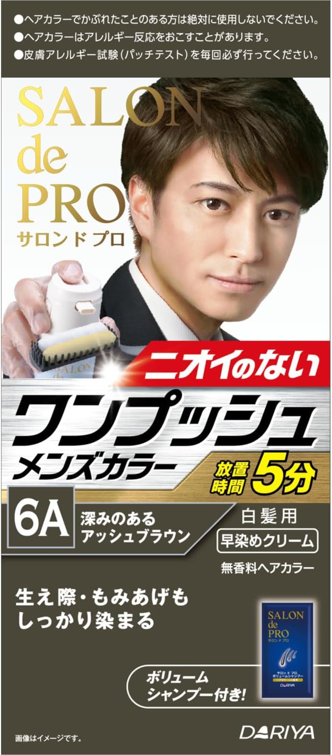 メンズ用白髪染め ワンプッシュ 6A 深みアッシュブラウン [医薬部外品]