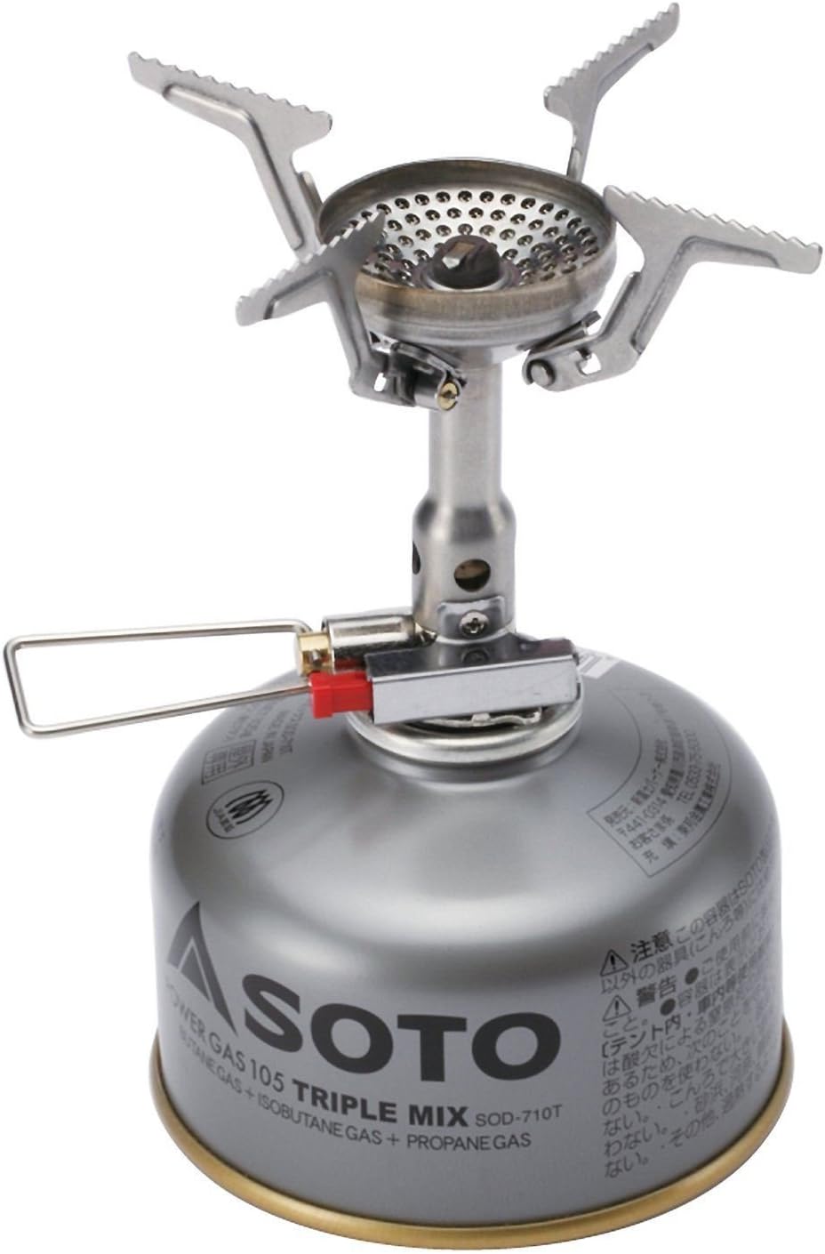 日本製 コンパクトシングルバーナー ストーブ 収納ポーチ付 ソロキャンプ用 SOD-320