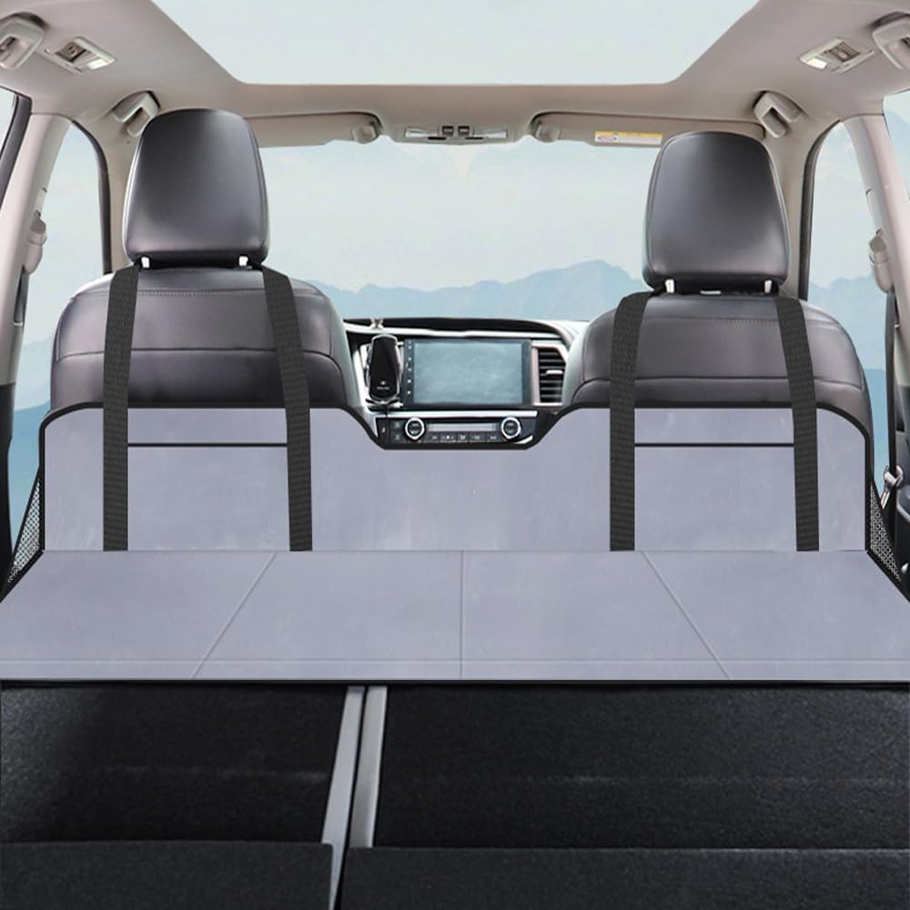 車中泊用折りたたみマットレス – SUV・軽自動車対応のコンパクト収納グッズ (グレー)