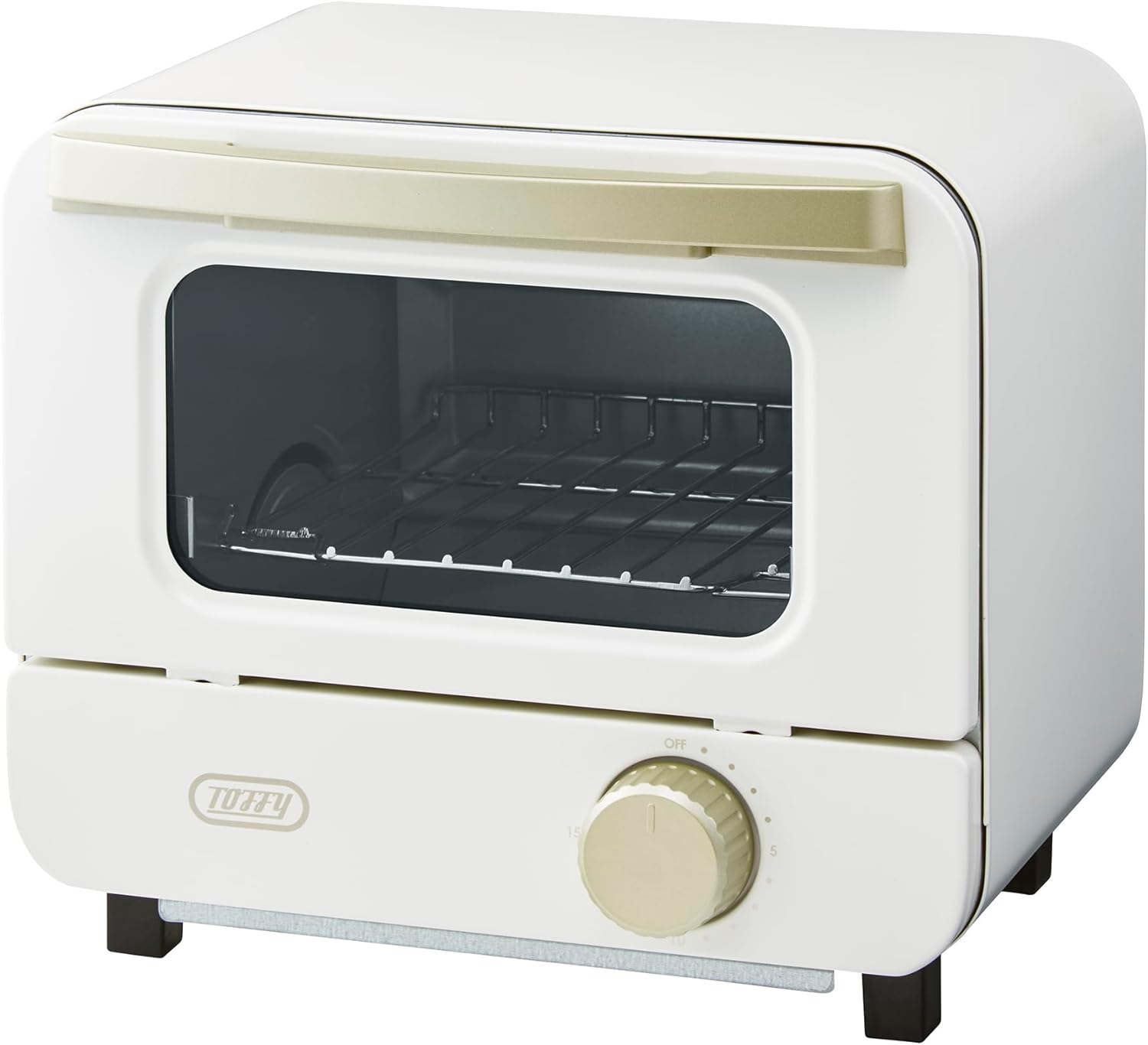 かわいいオーブントースター ミニ K-HTS1 パン1枚用 パンナホワイト