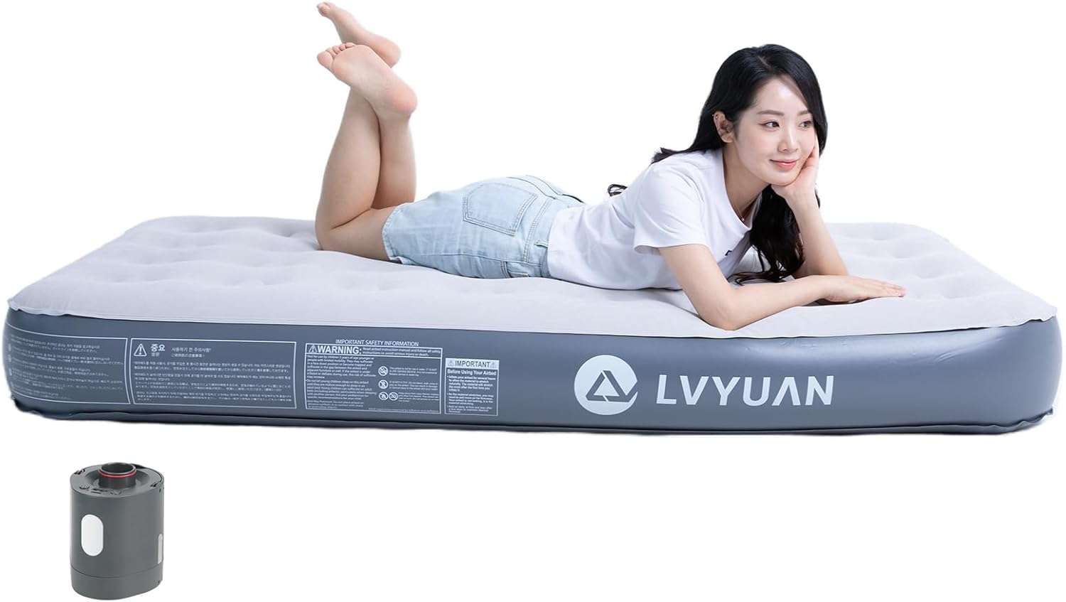 USB充電式 エアーベッド シングルサイズ 電動ポンプ内蔵 収納袋付き 130KG耐荷重 40秒自動膨張