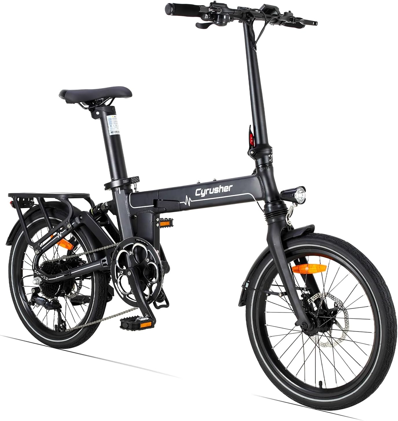 運転免許不要の折り畳み電動アシスト自転車 20インチ 24km/h Shimano9段変速・油圧ディスクブレーキ・48V10Ah battery