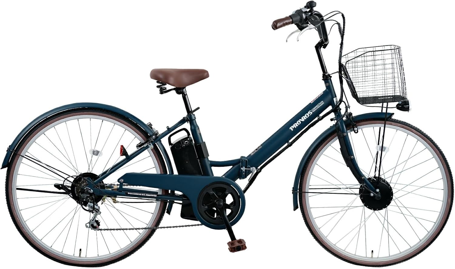 電動アシスト折りたたみ自転車 26インチ シマノ6段変速 前輪駆動 最大40km走行【1年保証】
