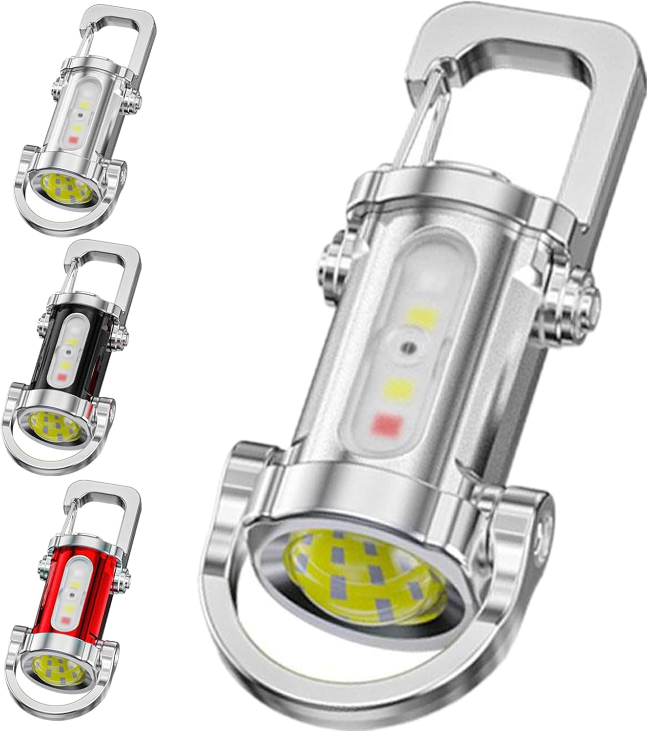 ポータブルUSB充電式LEDキーチェーンライト 1200ルーメン 防水・耐衝撃