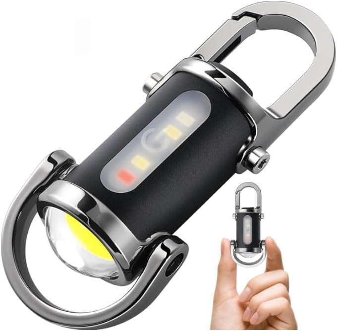 USB充電式防水キーホルダー型ミニライト EDC懐中電灯・非常用アウトドア用