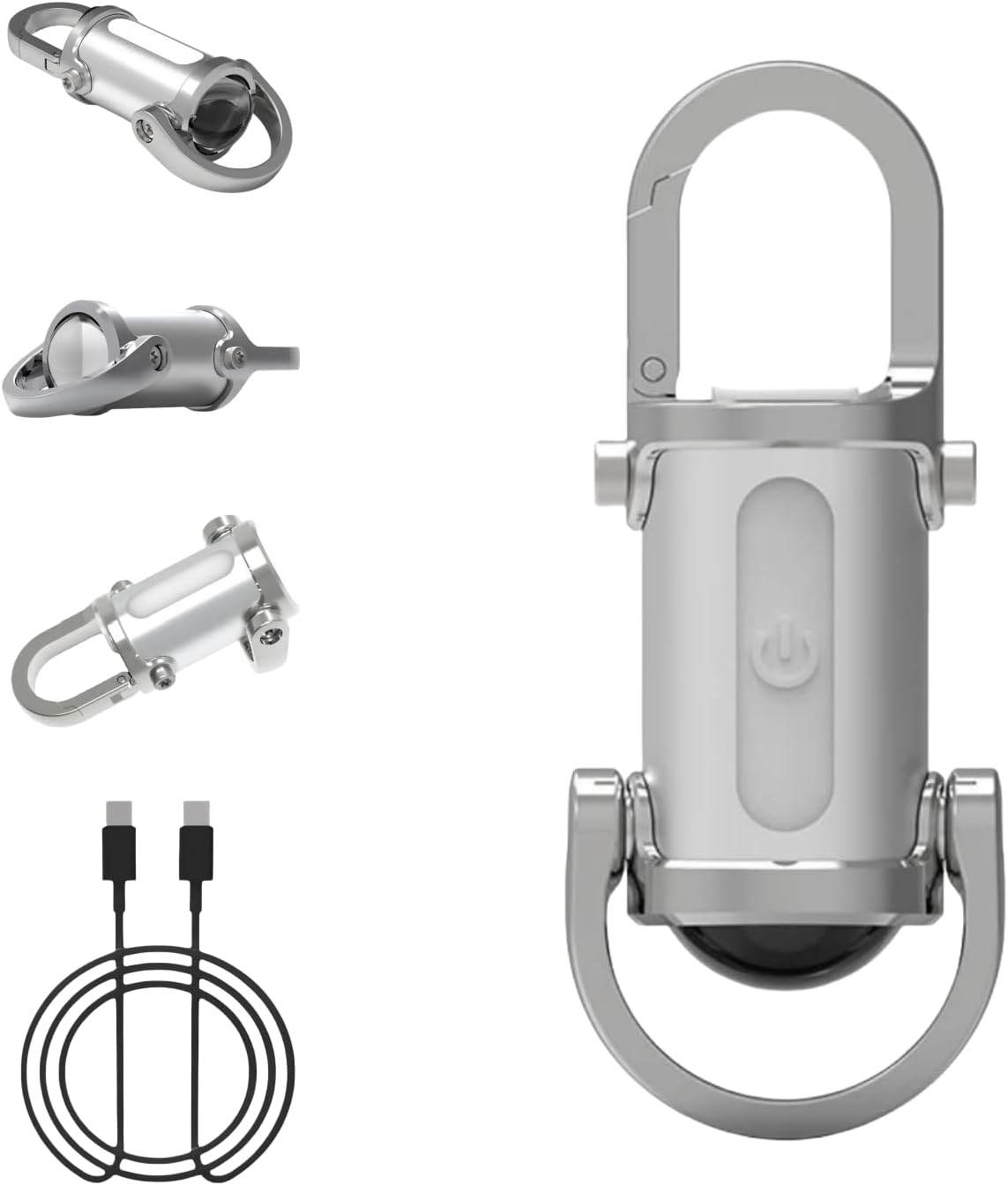 ポータブル防水キーホルダー型LED懐中電灯 1200ルーメン Type-C充電対応