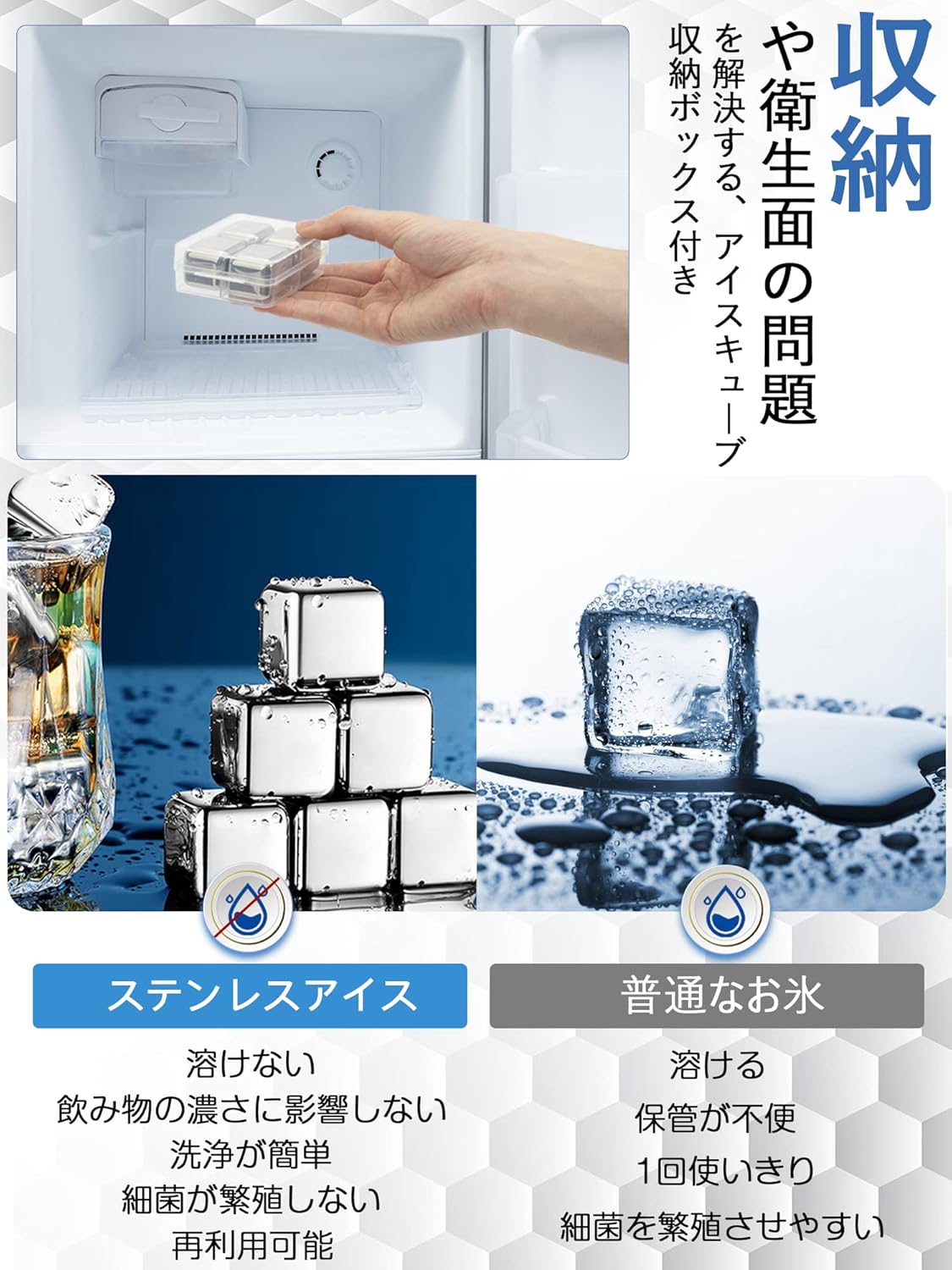 父の日・誕生日向け ステンレス製アイスキューブセット タンブラーギフト (4個入り)