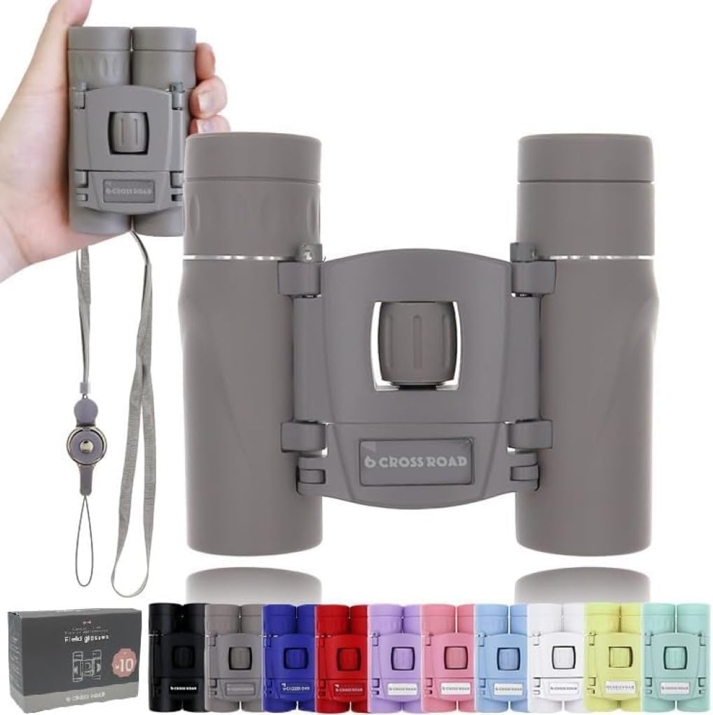 コンサート・ライブ用 軽量コンパクト双眼鏡 10倍倍率 グレージュ