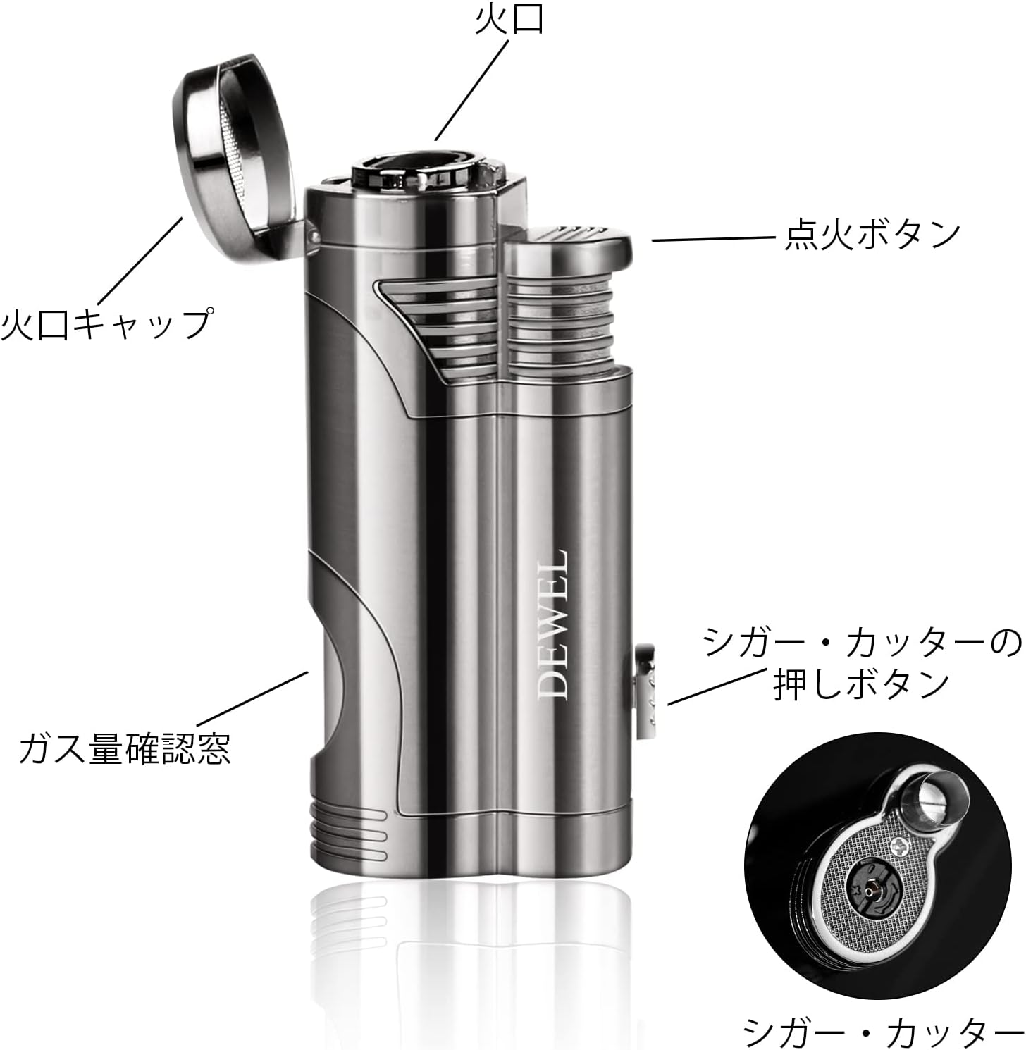 父の日に最適なガス注入式ターボライター おしゃれな耐風バーナー