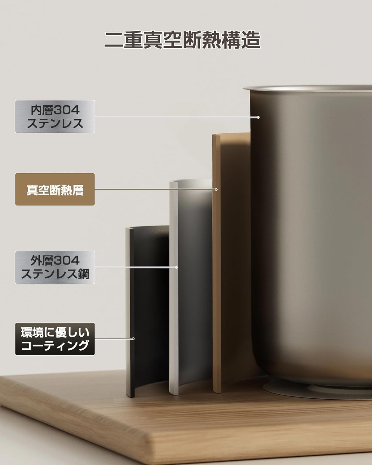 父の日プレゼント 蓋付き保温保冷真空断熱マグカップ 360ml シンプル ブラック