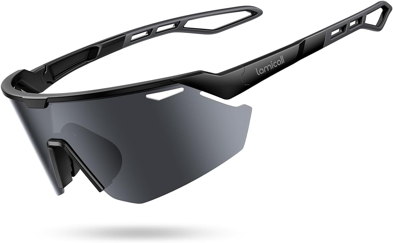 スポーツサングラス メンズ レディース TR90 偏光レンズ UV400 超軽量