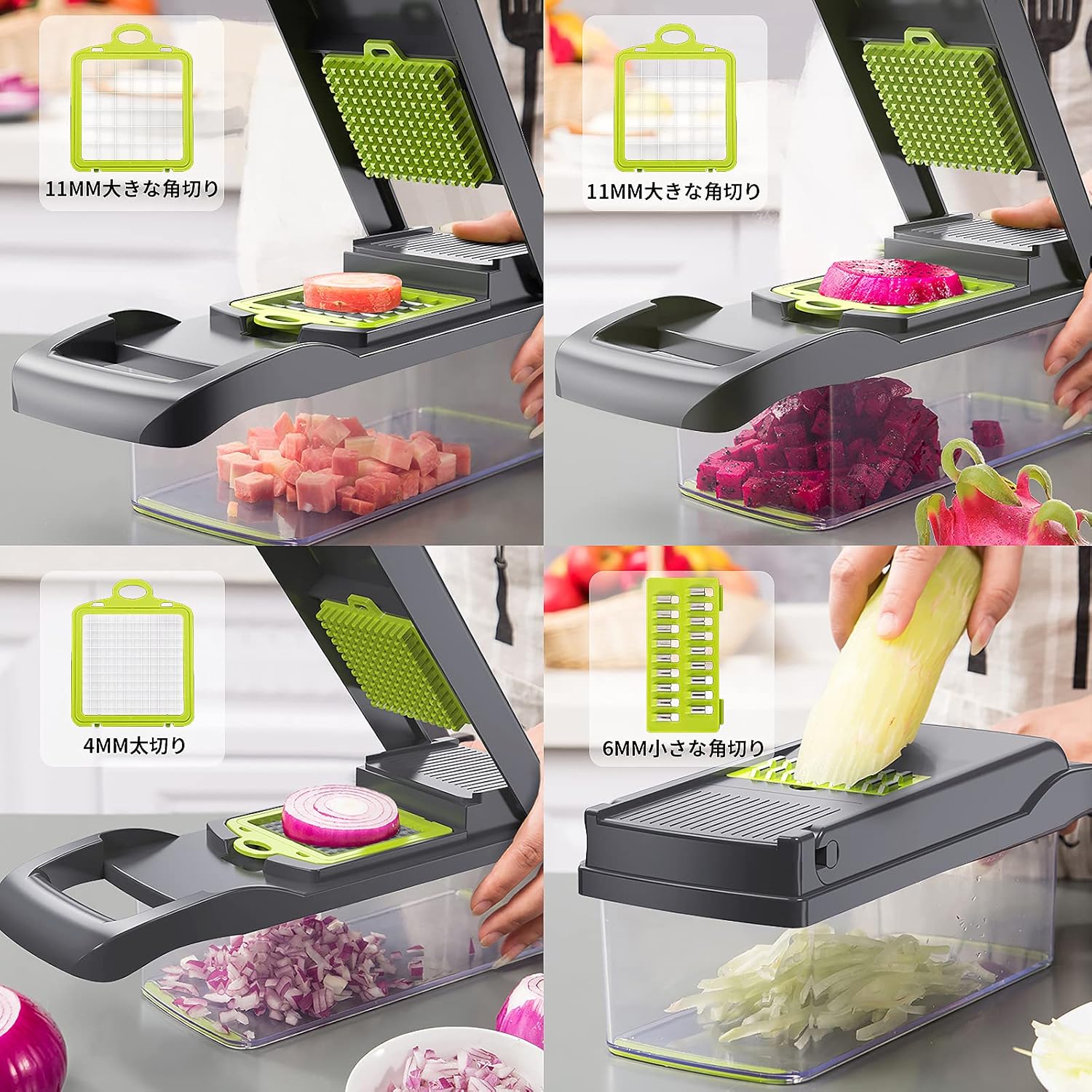 プロの推薦 FOOKO 多機能スライサー 野菜おろし器 ハンドガード付き