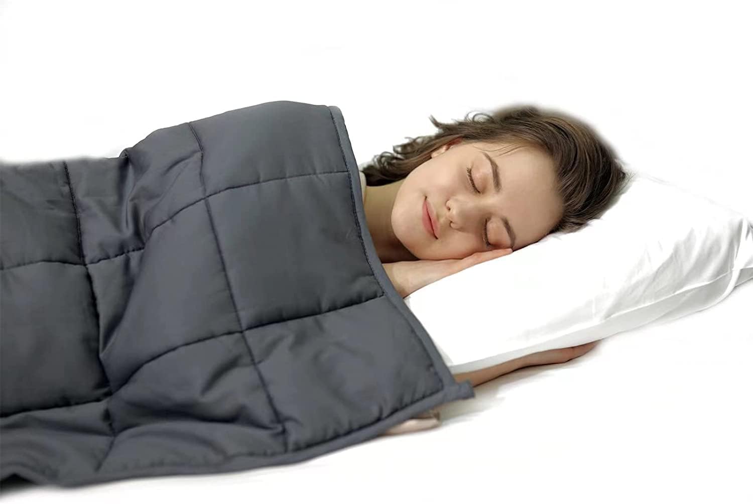 快眠用 7kg 加重ブランケット ダブルサイズ グレー オールシーズン