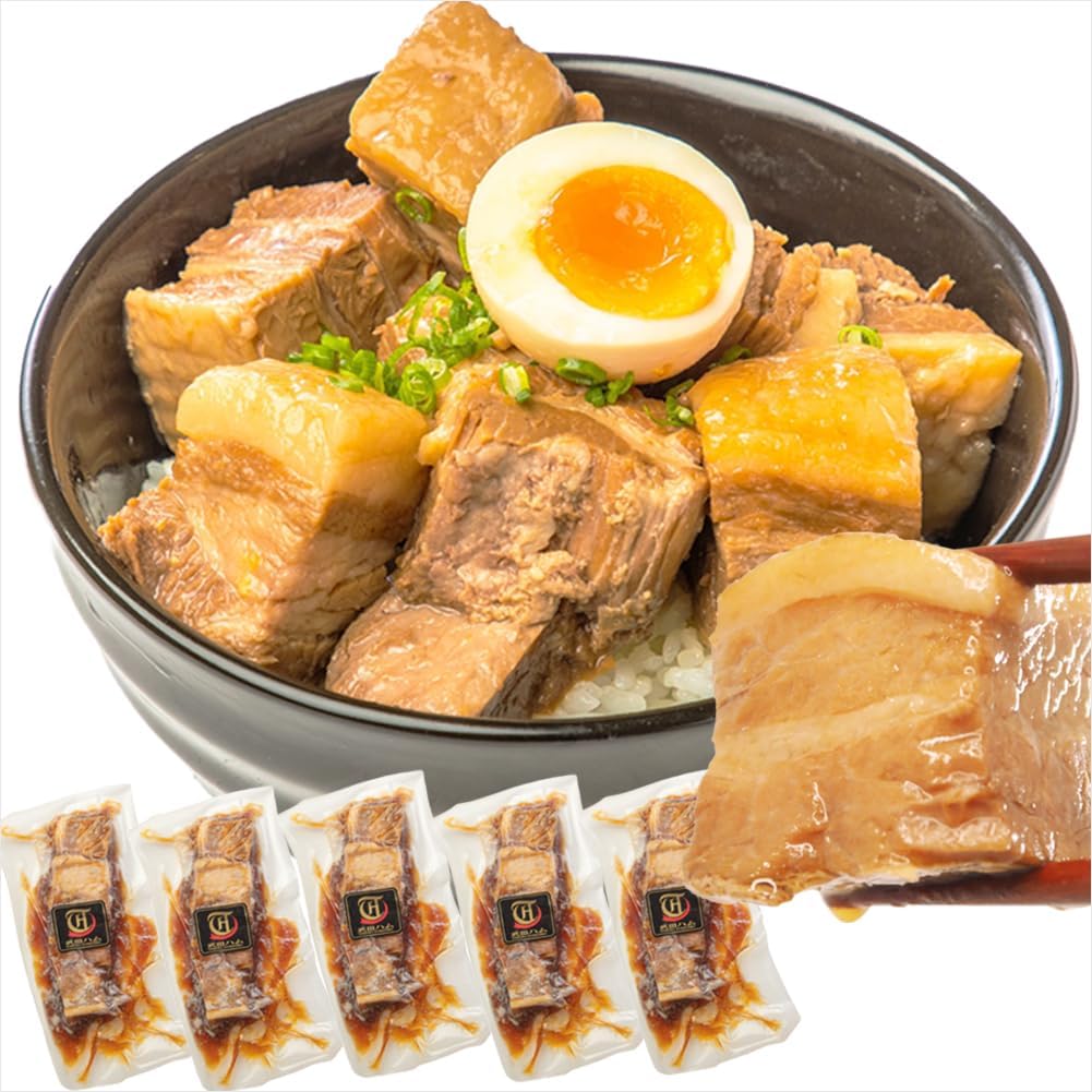 国産豚バラ肉の角煮セット 1kg お取り寄せギフト (200g×5パック)