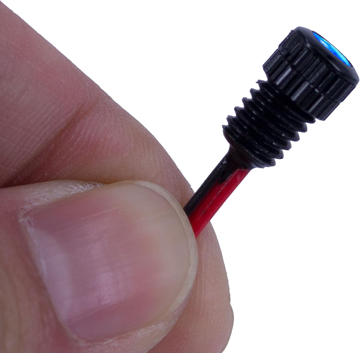 フラッシュマウント 12V LED バンパーグリルライト - アルミニウムハウジング & スクリューナット付き (6mm ブラック ブルー)