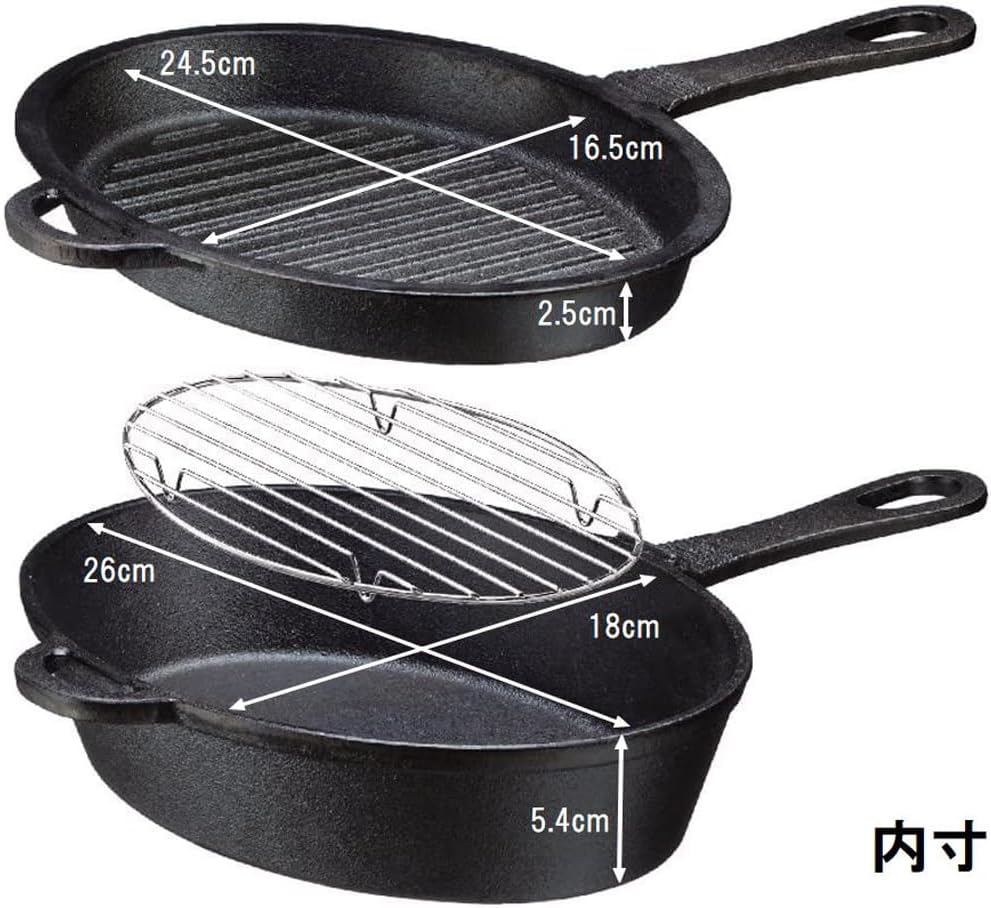 イシガキ 鉄鋳物スキレットセット（深型・浅型・網付き）