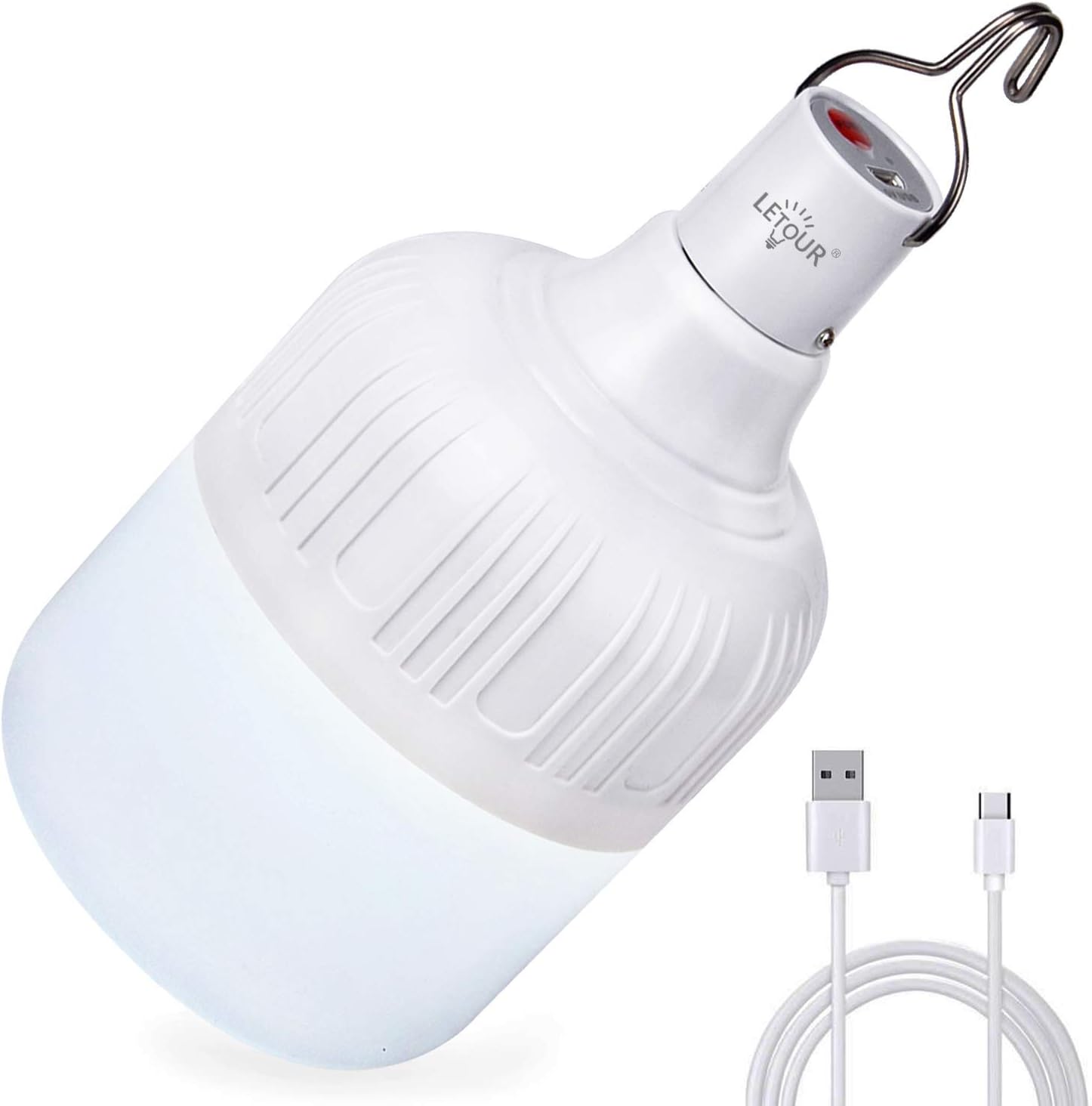 高輝度4000ルーメン充電式防水キャンプライト（ホワイト）