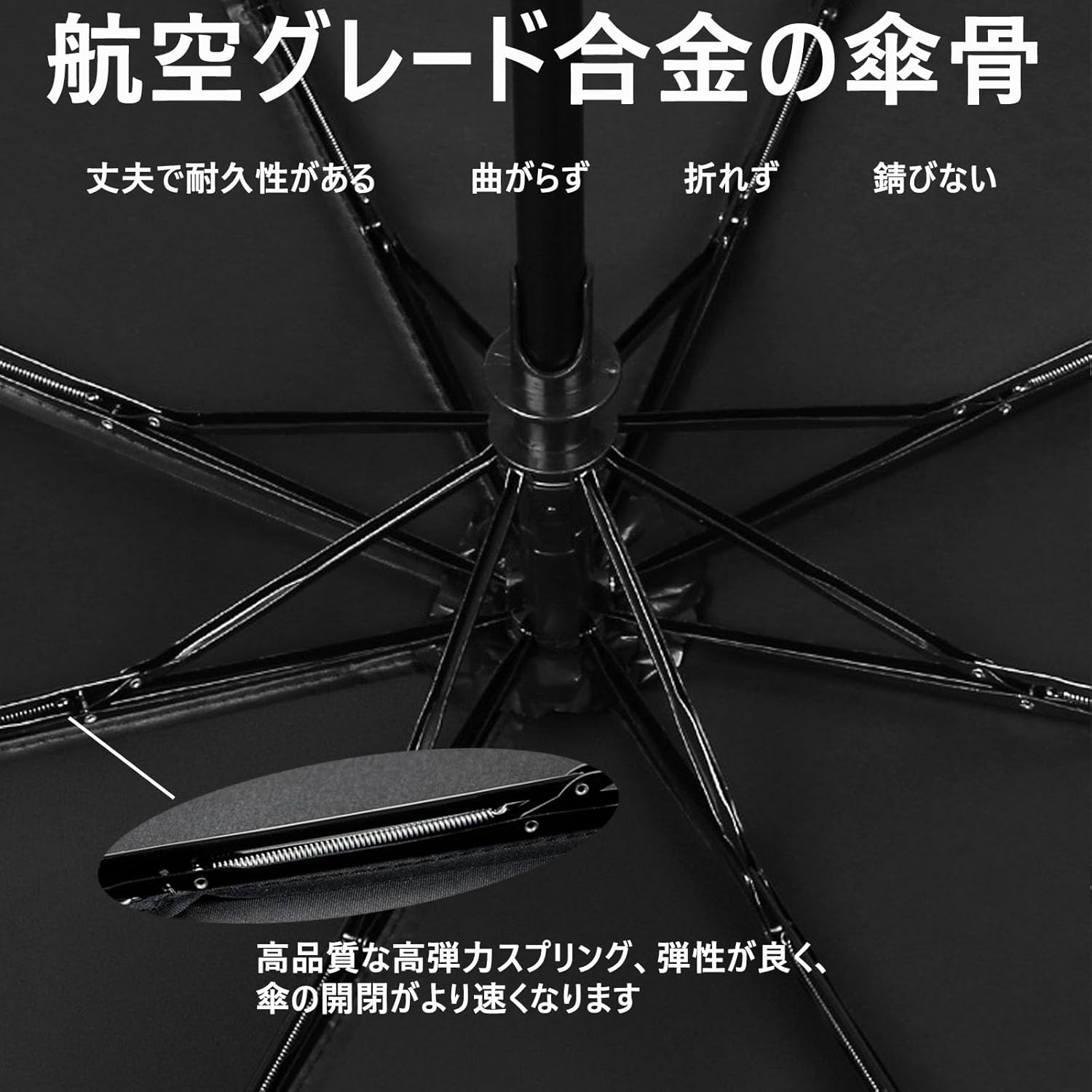 超軽量ワンタッチ自動開閉折りたたみ傘 男女兼用 耐風撥水 日焼け防止 収納ポーチ付き