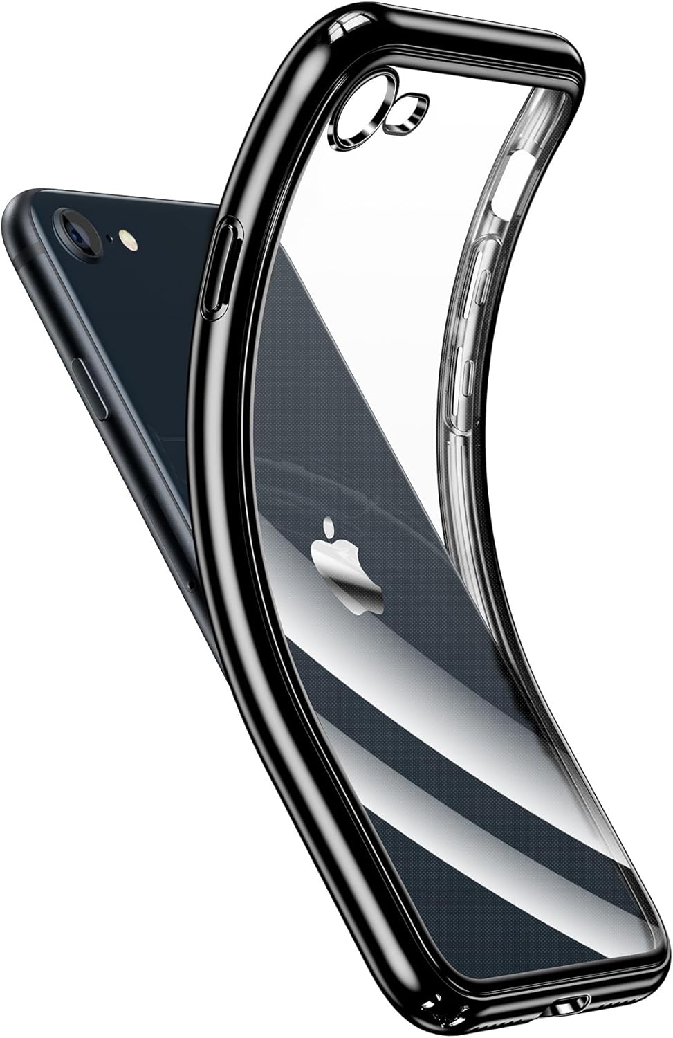 iPhone SE 第3世代/SE2/8/7用 軽量ソフトTPUケース ブラック