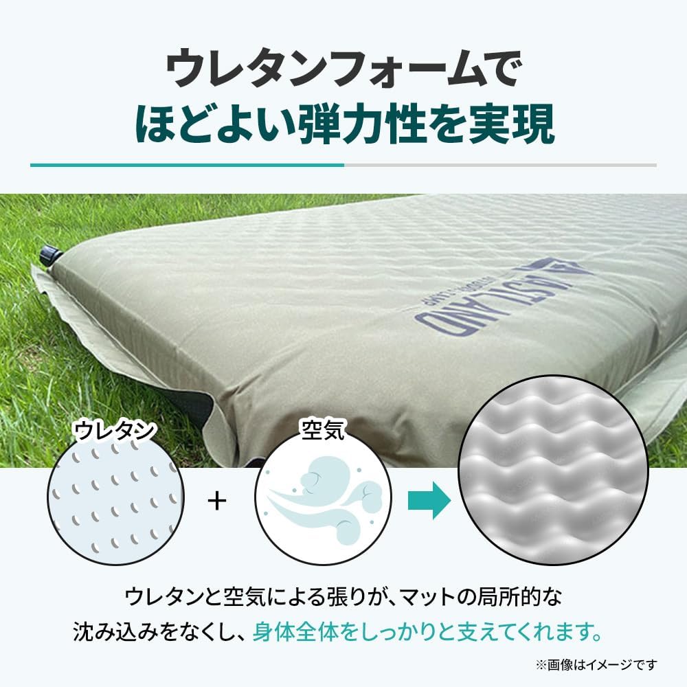 自動膨張8cmキャンプマット コンパクトインフレーターマット