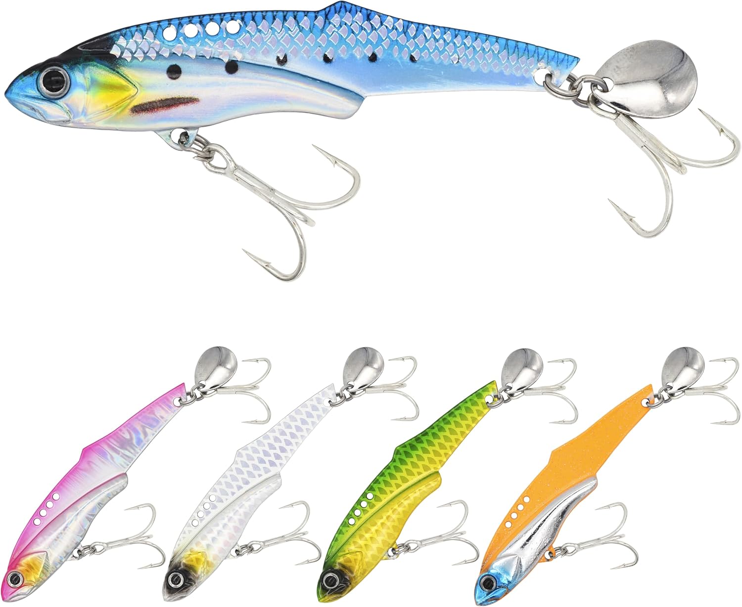 青物釣り用メタルバイブレーションルアー 20g・30g 5色セット