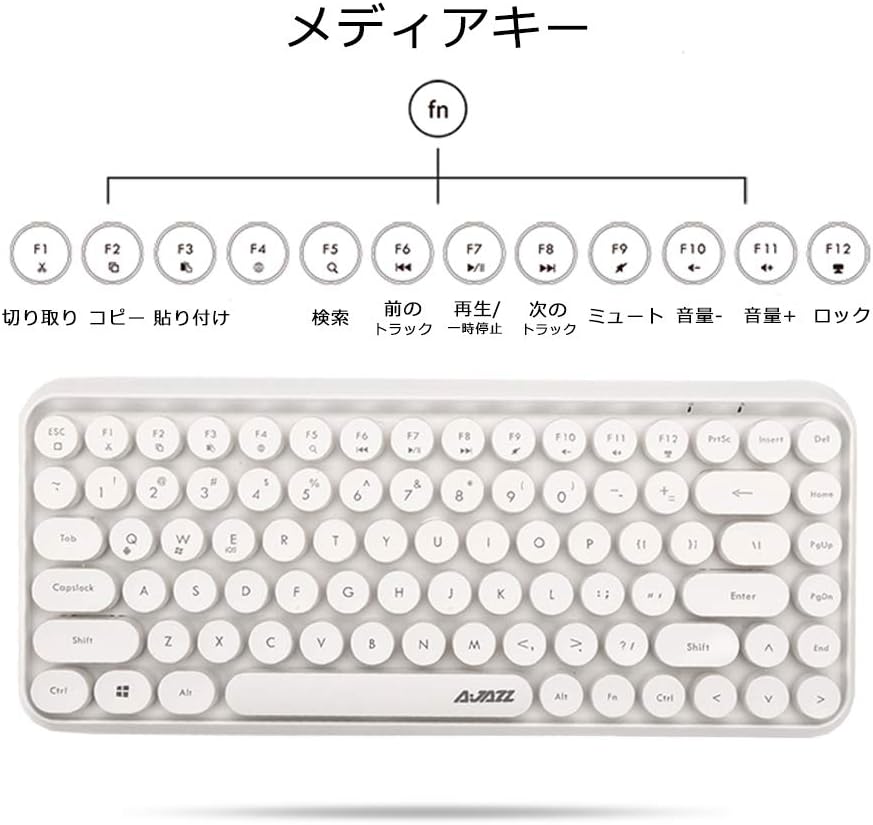 FELiCON Bluetoothコンパクトキーボード 308i (ホワイト)