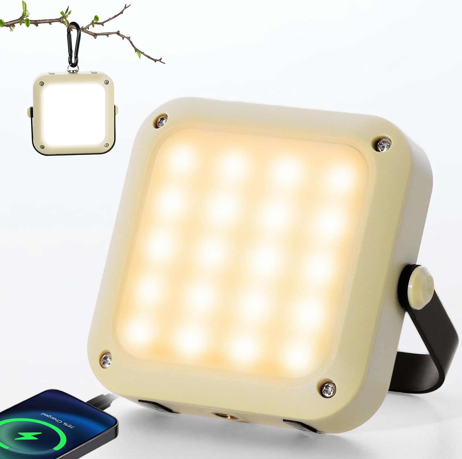 LEDランタン 10000mAh バッテリー 三段階輝度 IP65防水 軽量 キャンプ アウトドア用