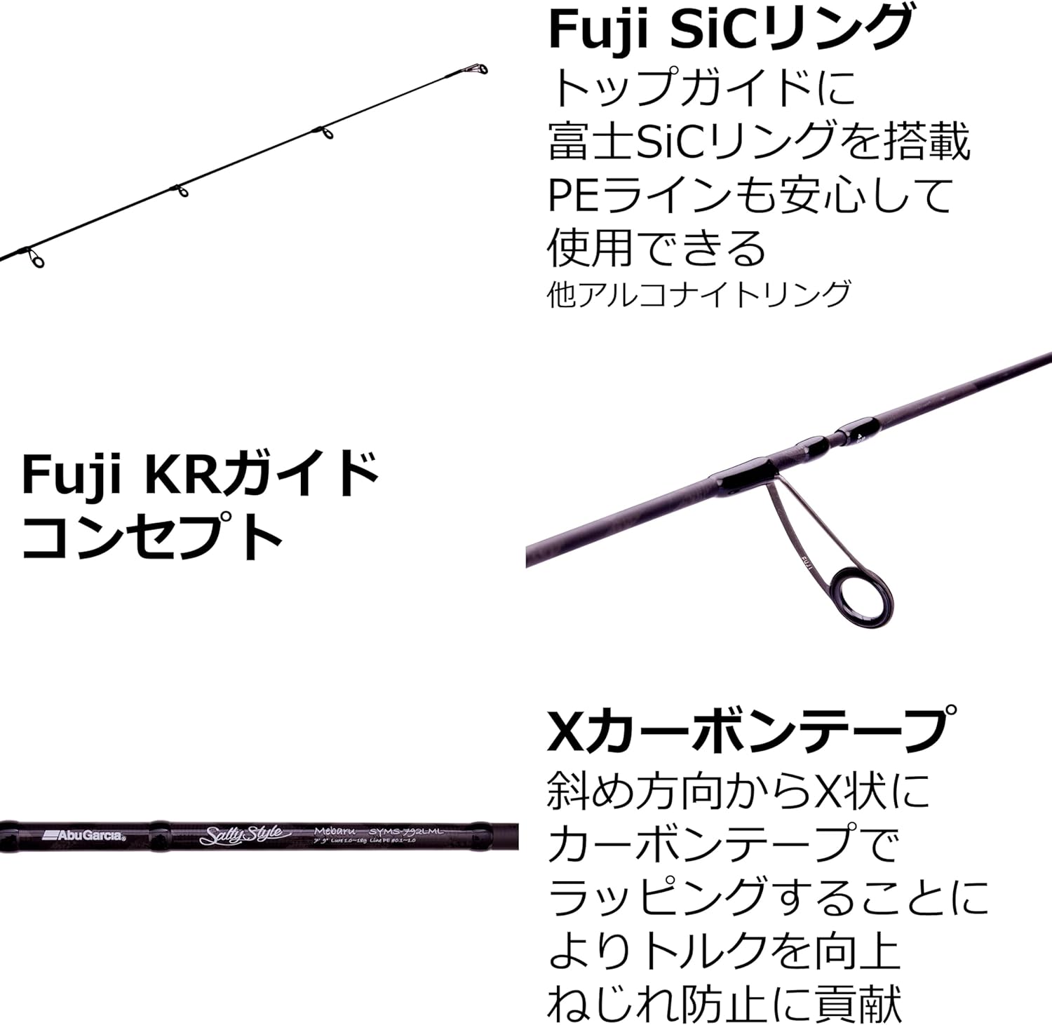 メバリング用アブガルシア Sstyle ソルティースタイル 2ピースロッド