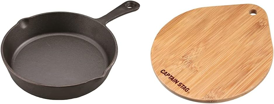 グランピング用 竹製プレート付き スキレットセット 20cm