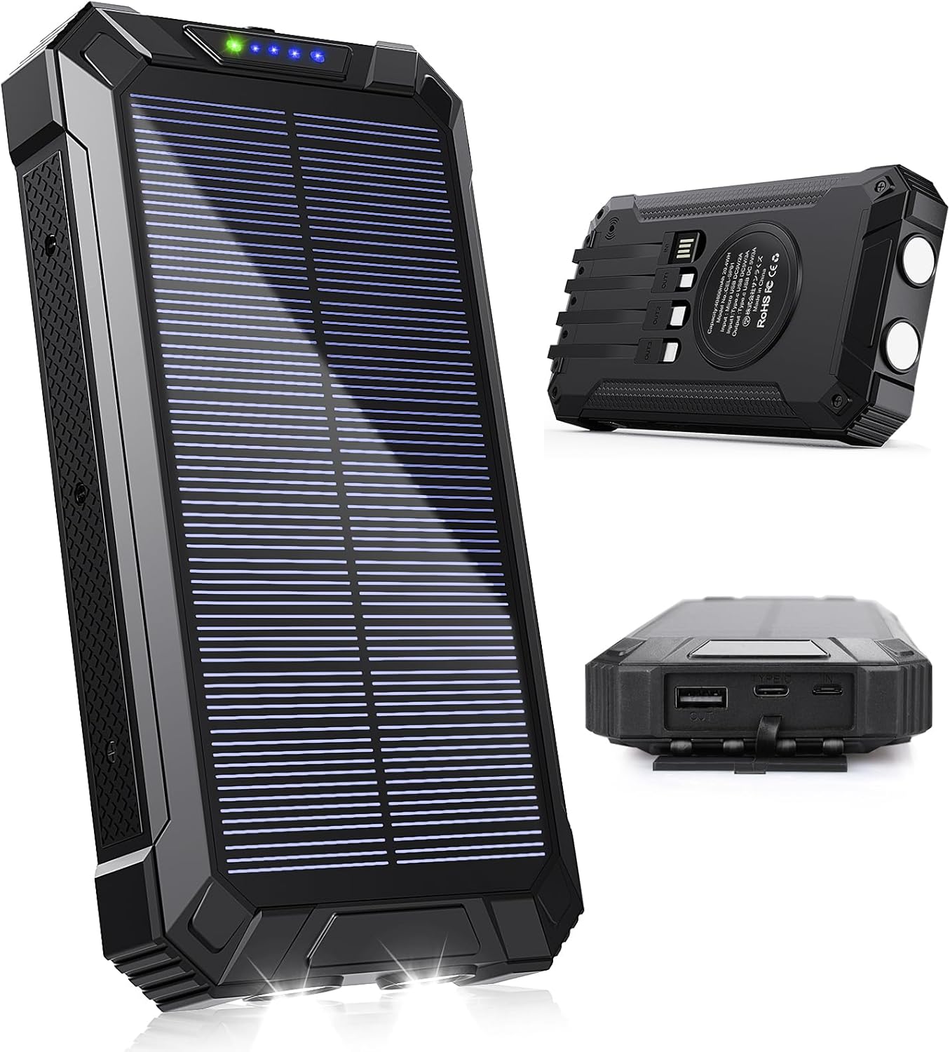 セロラン® ソーラー充電器 40800mAh 大容量モバイルバッテリー IP67防水 急速充電対応 アウトドア防災用