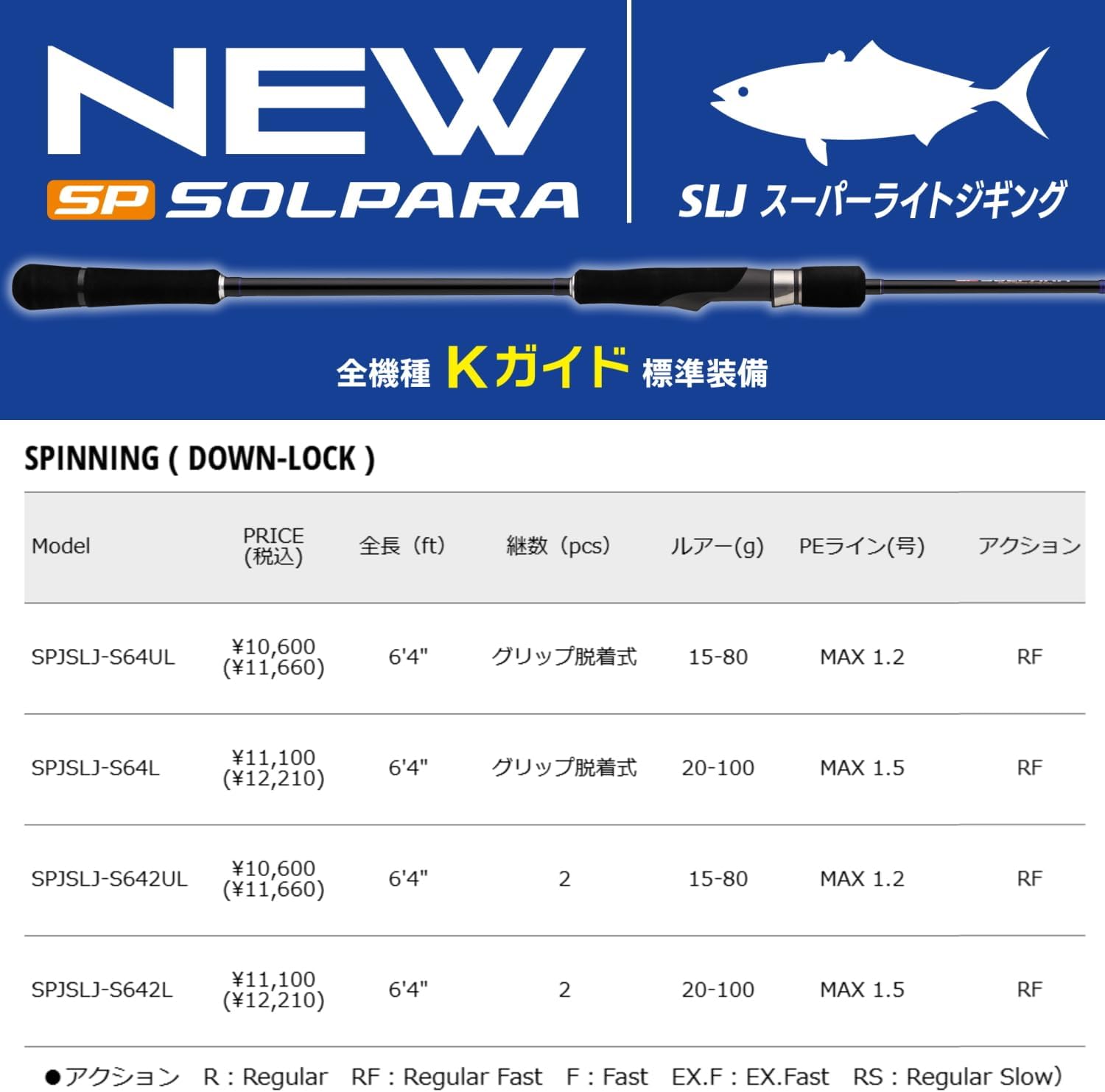 メジャークラフト ソルパラ ジギングロッド 25 スーパーライトモデル スピニング/ベイト