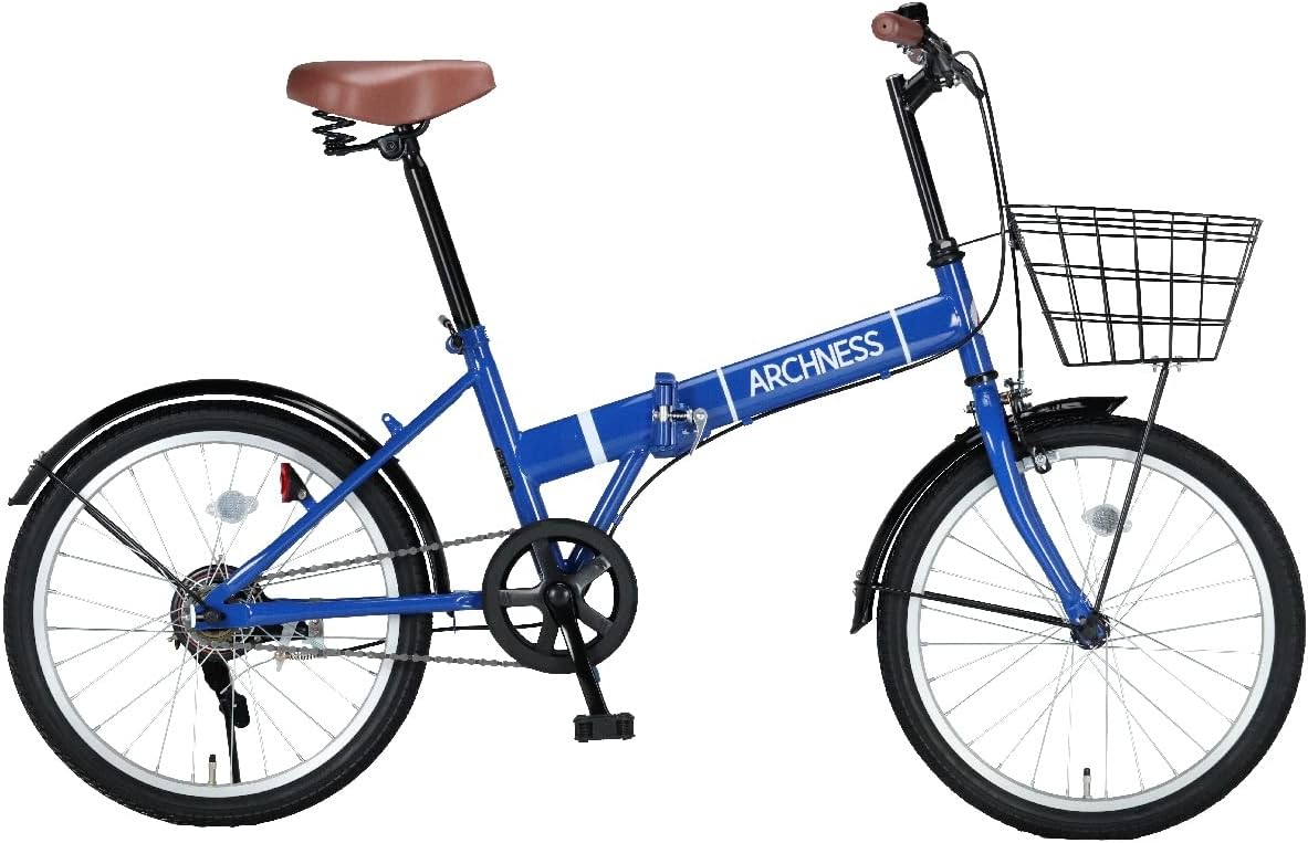 通勤通学用軽量20インチ折りたたみ自転車（カゴ付き）