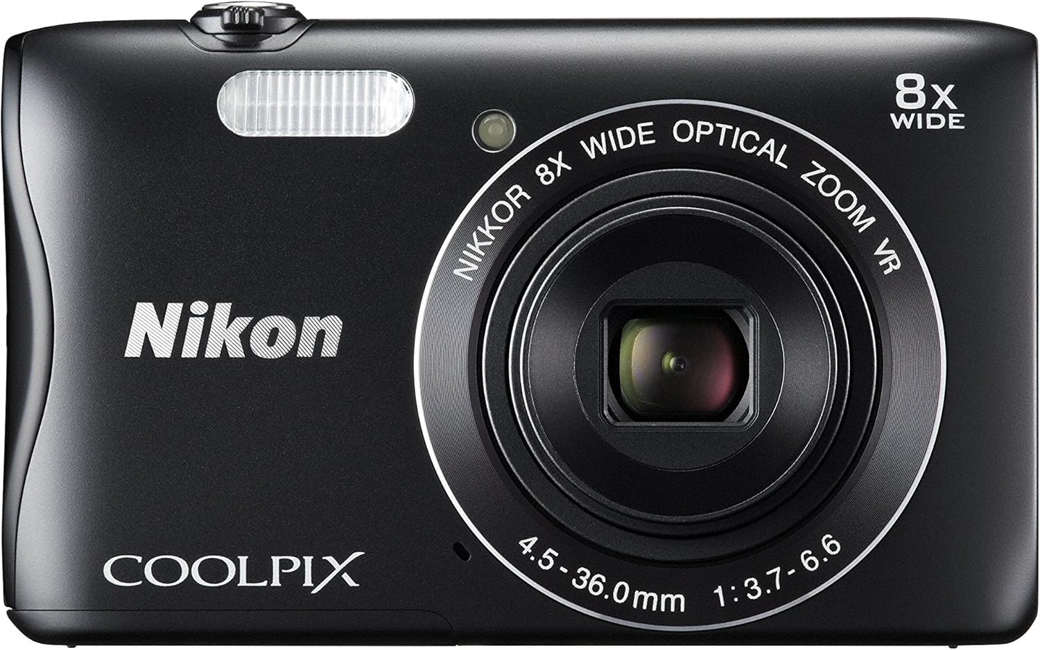 Nikon デジタルカメラ COOLPIX S3700 ブラック 光学8倍ズーム 2000万画素