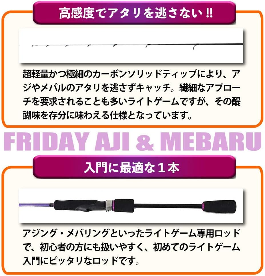 アジングロッド 73ML - メバル釣り用フライデーシリーズ