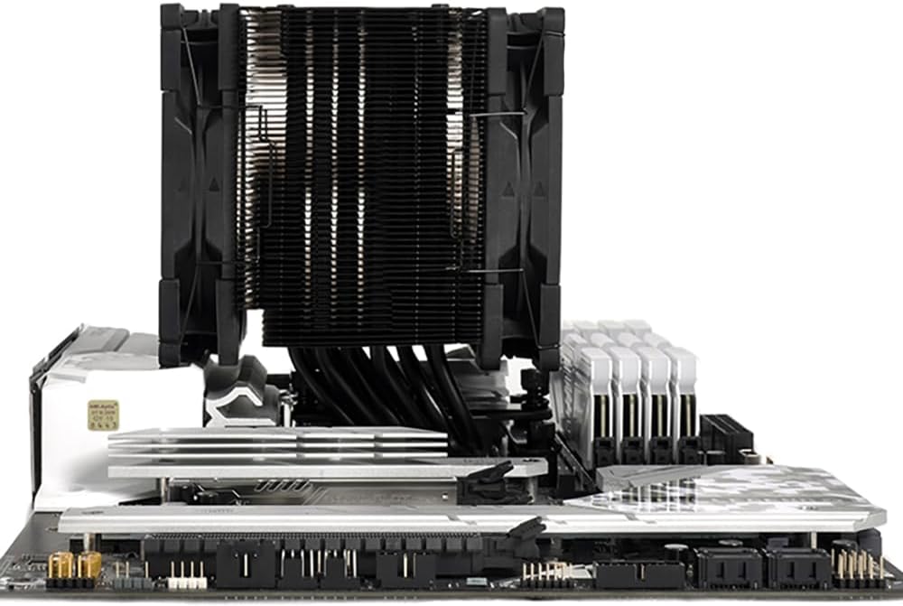 MUGEN6 BLACK EDITION サイドフロー型CPUクーラー デュアルファン 6mmヒートパイプ x6