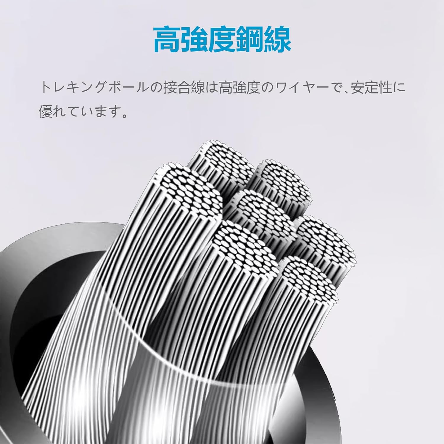 登山用A7075アルミ製折りたたみトレッキングポール2本セット【100-115/115-135cm】