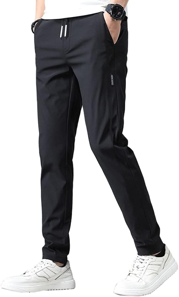 接触冷感 メンズジョガーパンツ 軽量 ストレッチ 速乾 夏用