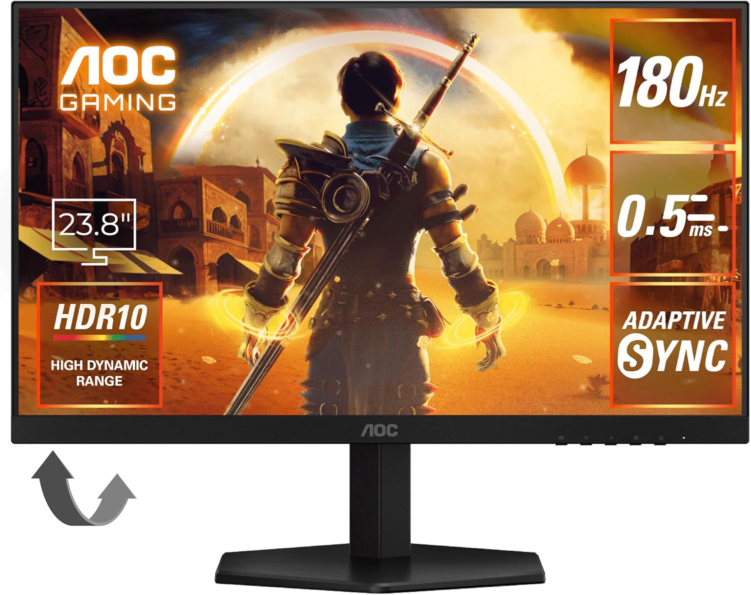 AOC 24G42E/11 ゲーミングモニター 23.8インチ フルHD 180Hz 応答速度0.5ms Adaptive Sync HDR10対応 3年保証