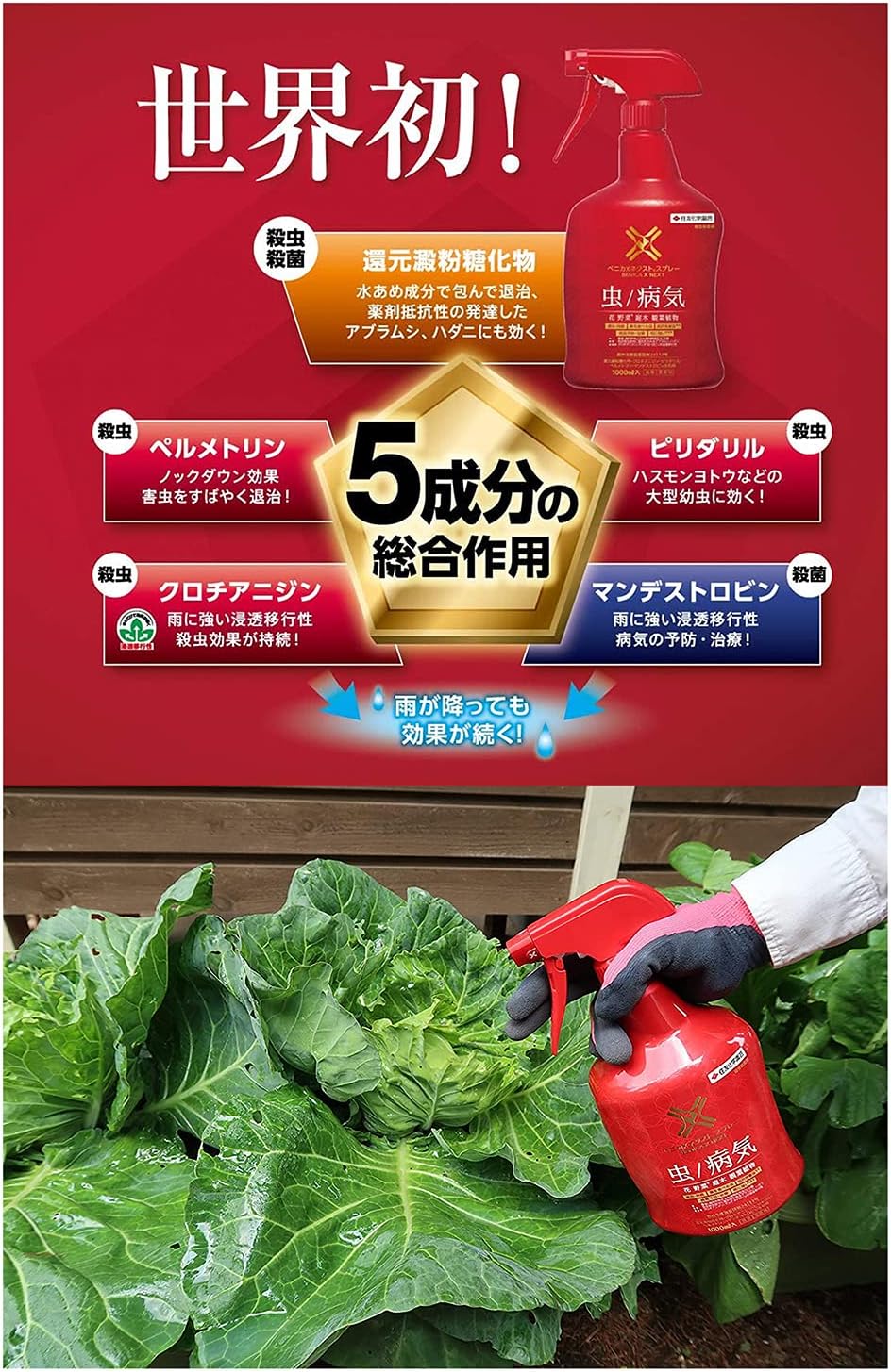 ベニカXネクストスプレー 1000ml 殺虫殺菌剤 - 速効性・持続効果