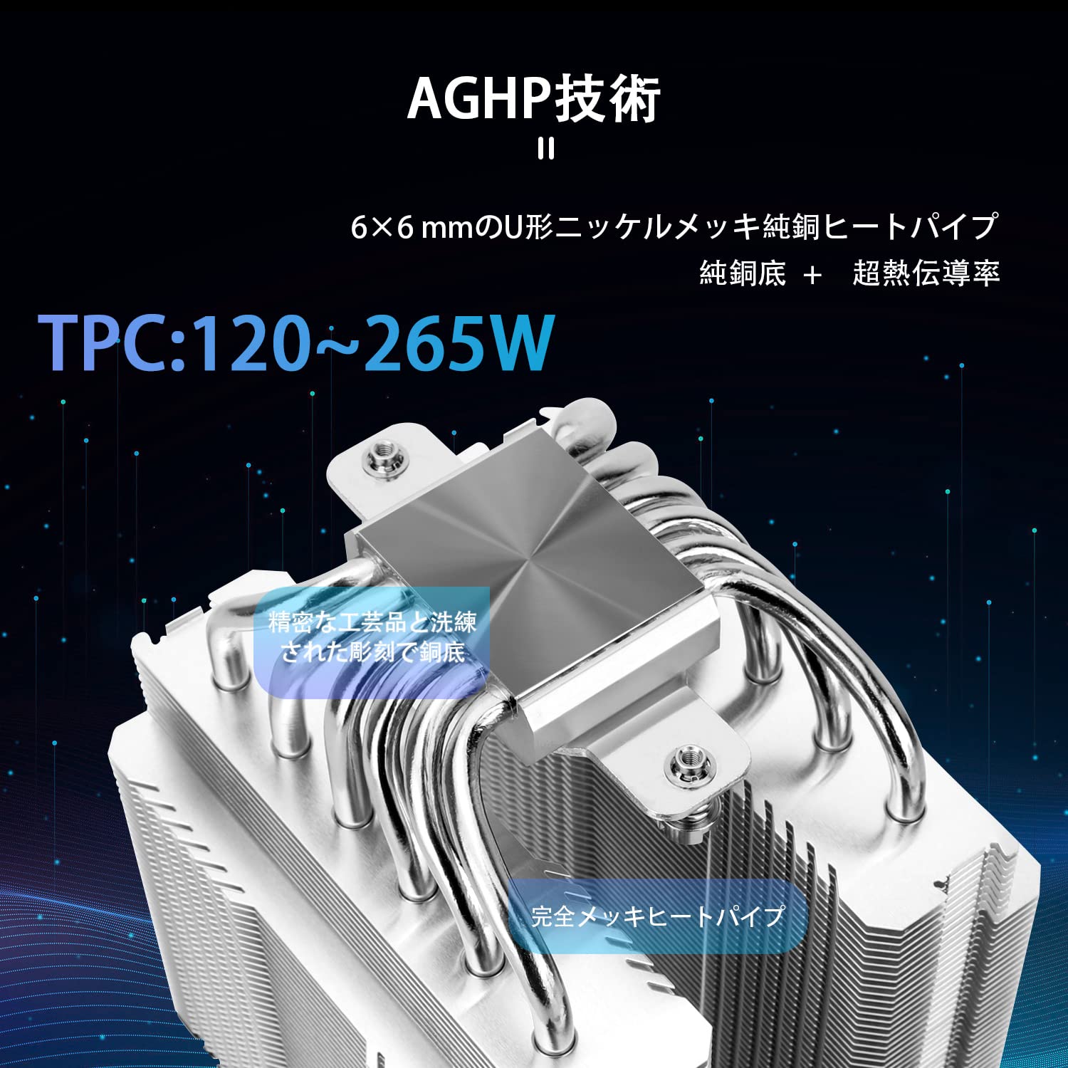 AMD/Intel対応 CPUエアクーラー 120mm ダブルファン式 Peerless Assassin 120 SE ARGB