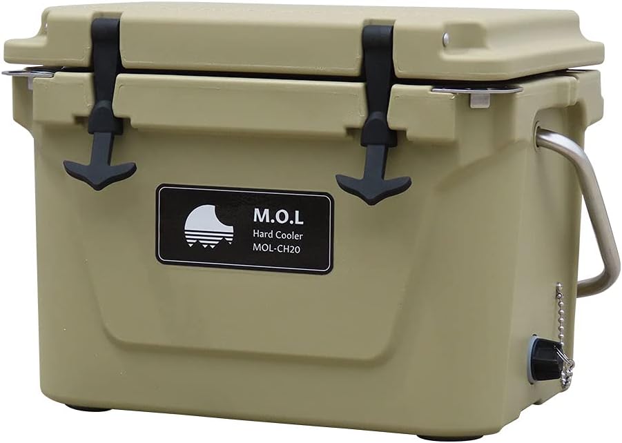 高耐久型ハードクーラーボックス S 約19L 密閉保冷 サンド 釣り・キャンプ用