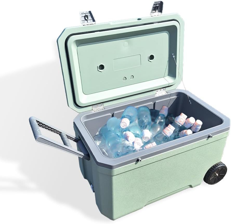 ハードクーラーボックス70L - 約60時間保冷・車輪・水抜き栓・ドリンクホルダー付き