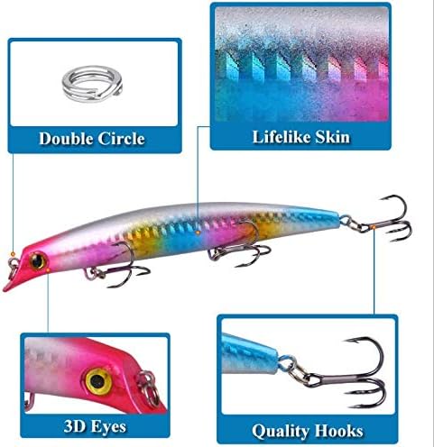 ソルトウォーター向けミノー 12.5cm 14g 6色セット フィッシングルアー