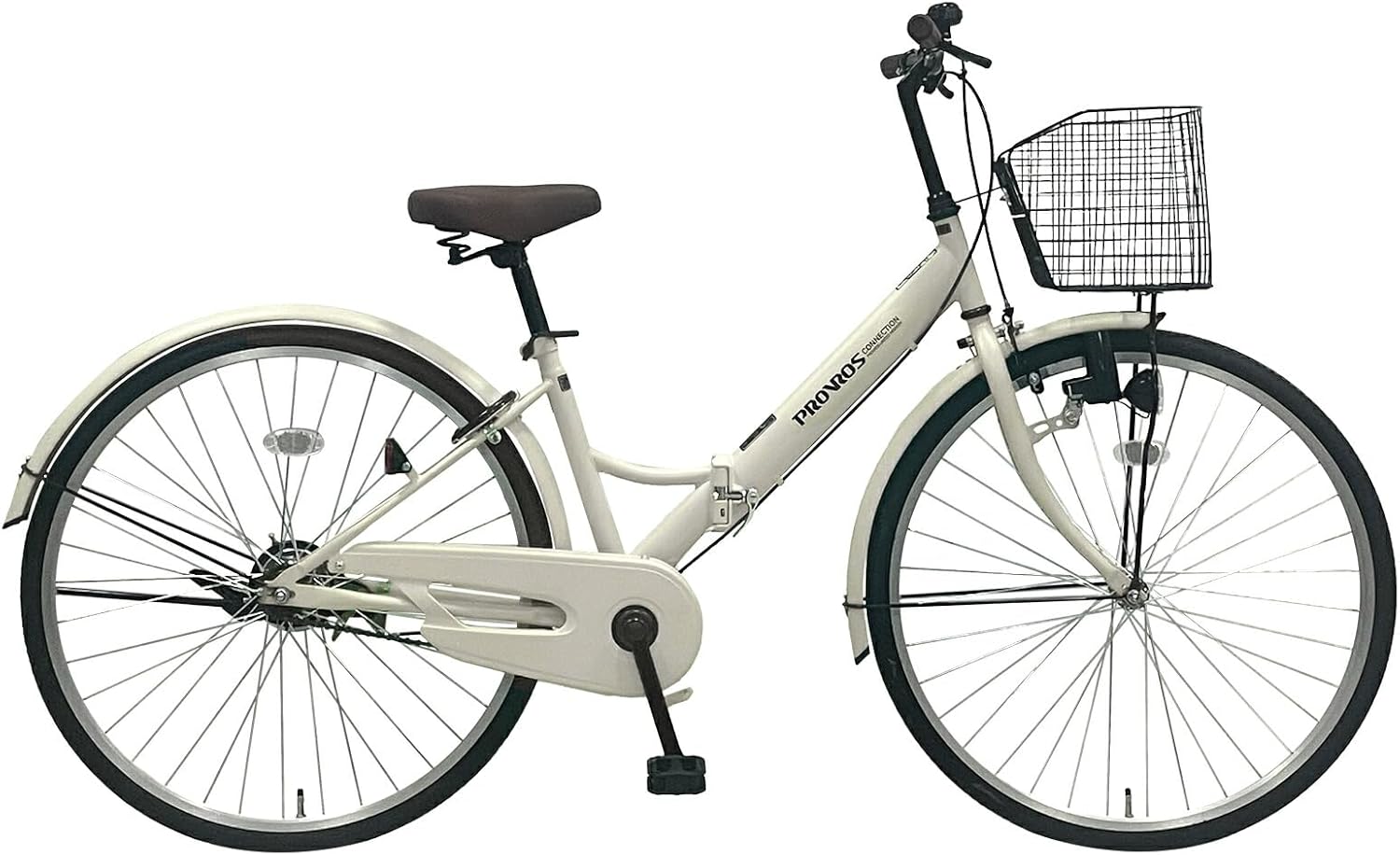 折りたたみ自転車 26インチ シングルギア ママチャリ LEDライト付き【ジュニア向け】