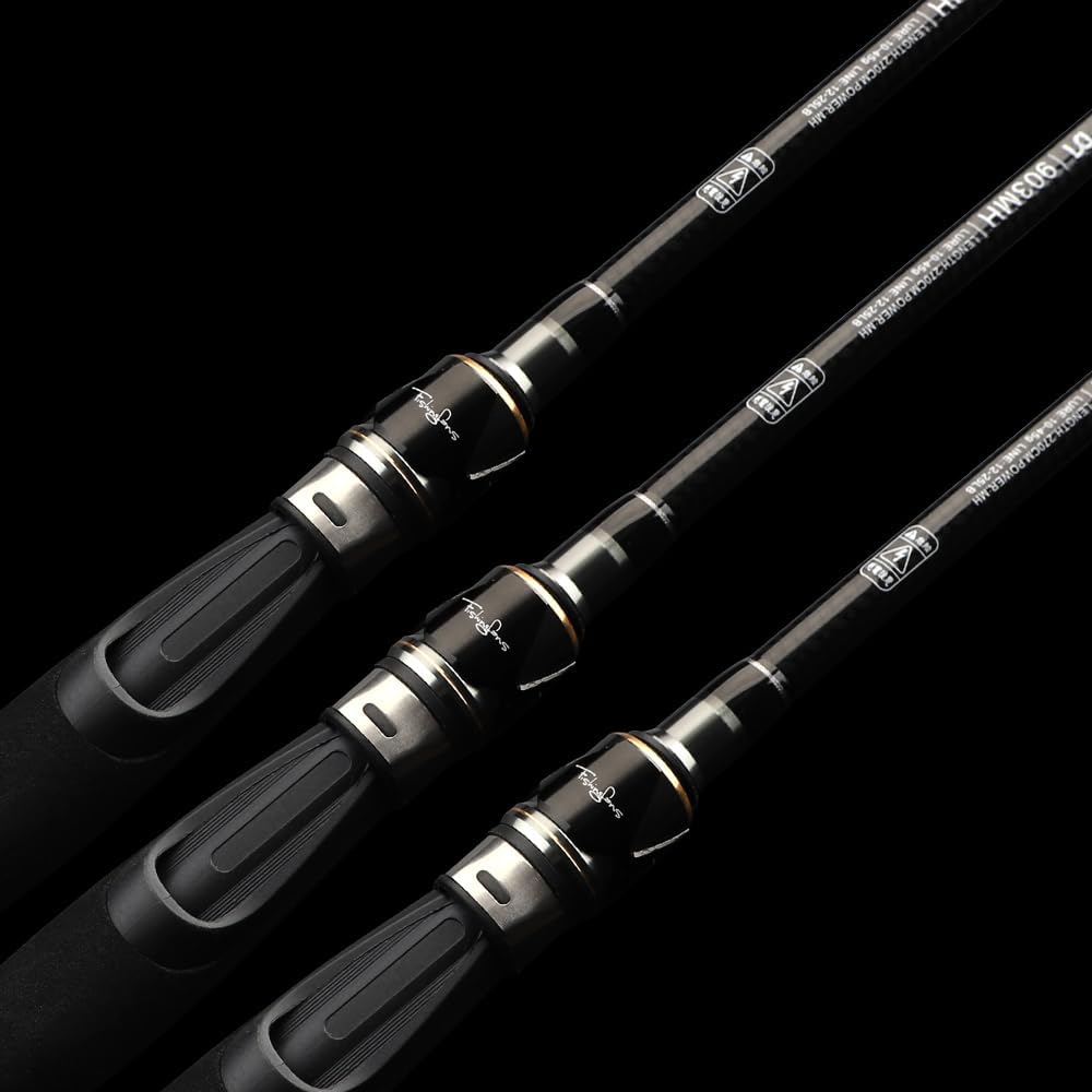 シーバス釣り用カーボン製MH調スピニングロッド（2.7M/3.0M/3.3M）